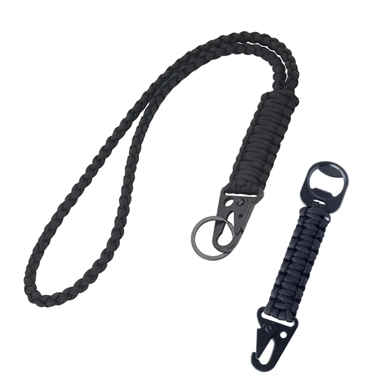 2 Pcs Paracord 키 체인 헤비 듀티 로프 Paracord 매는 밧줄 키 체인 캠핑 도구