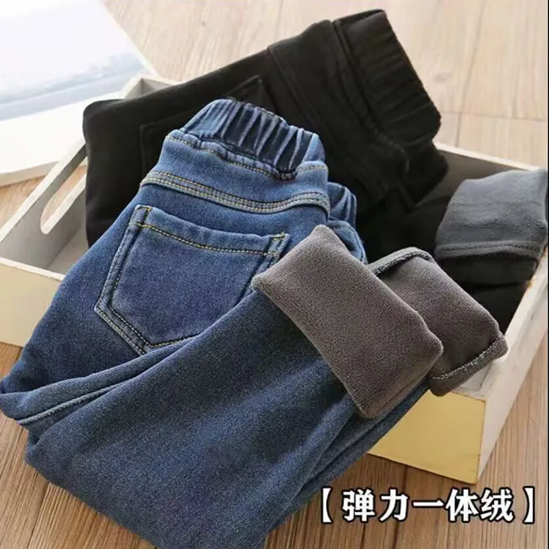 Fluwelen Winter Warme Broek Jeans Voor Meisjes Jongens Herfstbroek Bovenkleding Kleding Tieners Kinderen Kleding Boy Jeans