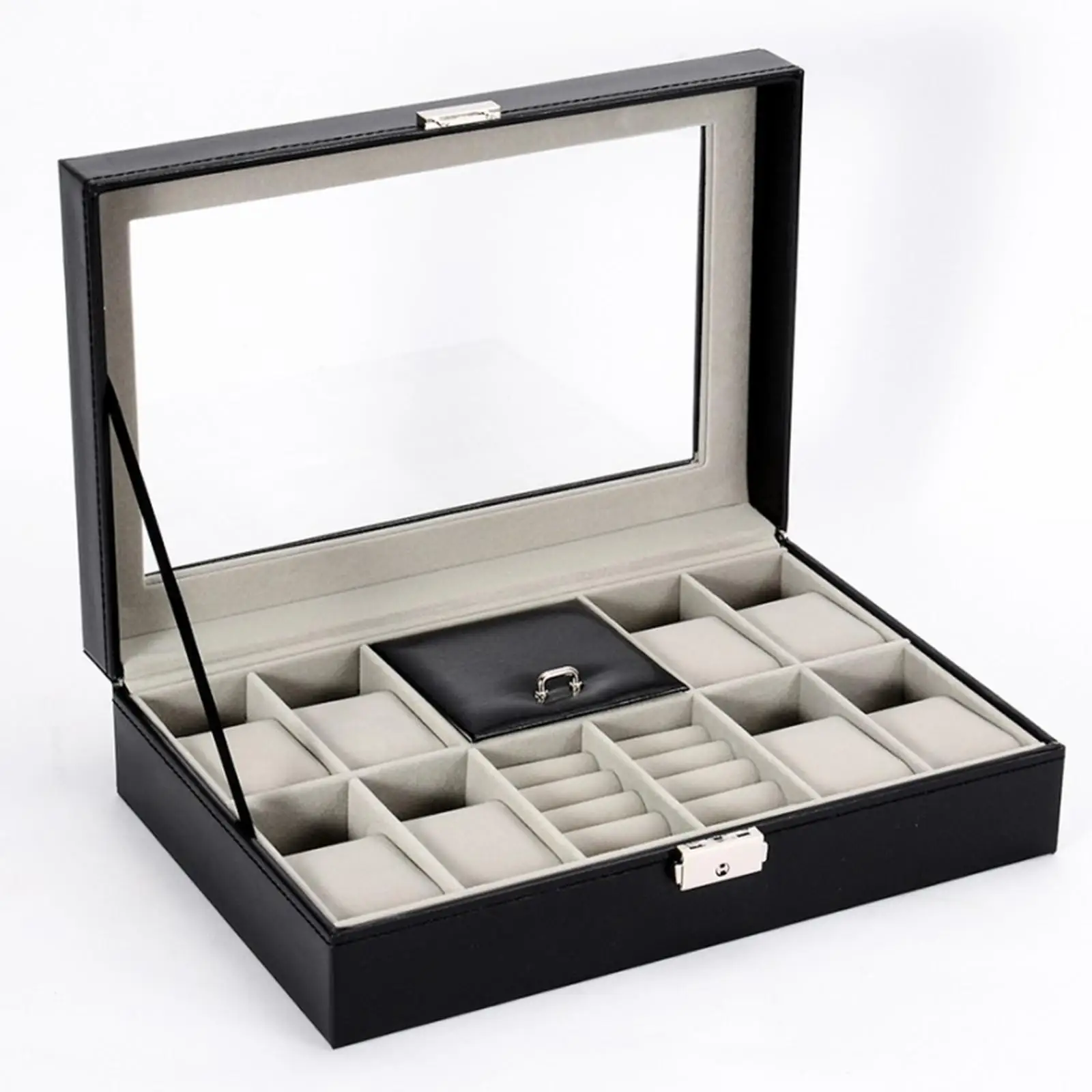8 Slots Watch Box Collection Watch Holder Display Case Jewelry Box Gift