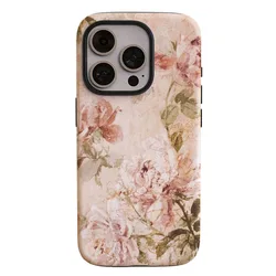 Retro Floral Dual - Layer Phone Case with Screen Protector for Honor X9c Smart (Hua038)