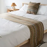 Taie d'oreiller floquée Boho, housse de coussin, doux, orange, vert, décoration de la maison, salon, chambre à coucher, 45cm, 45cm 3