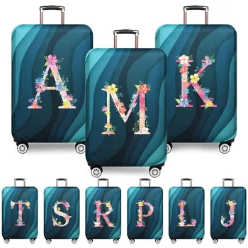 Il set di valigie da viaggio è adatto per coperture in tessuto elasticizzato da 18-32 pollici Accessori da viaggio Coperture di protezione per bagagli Lettera rosa