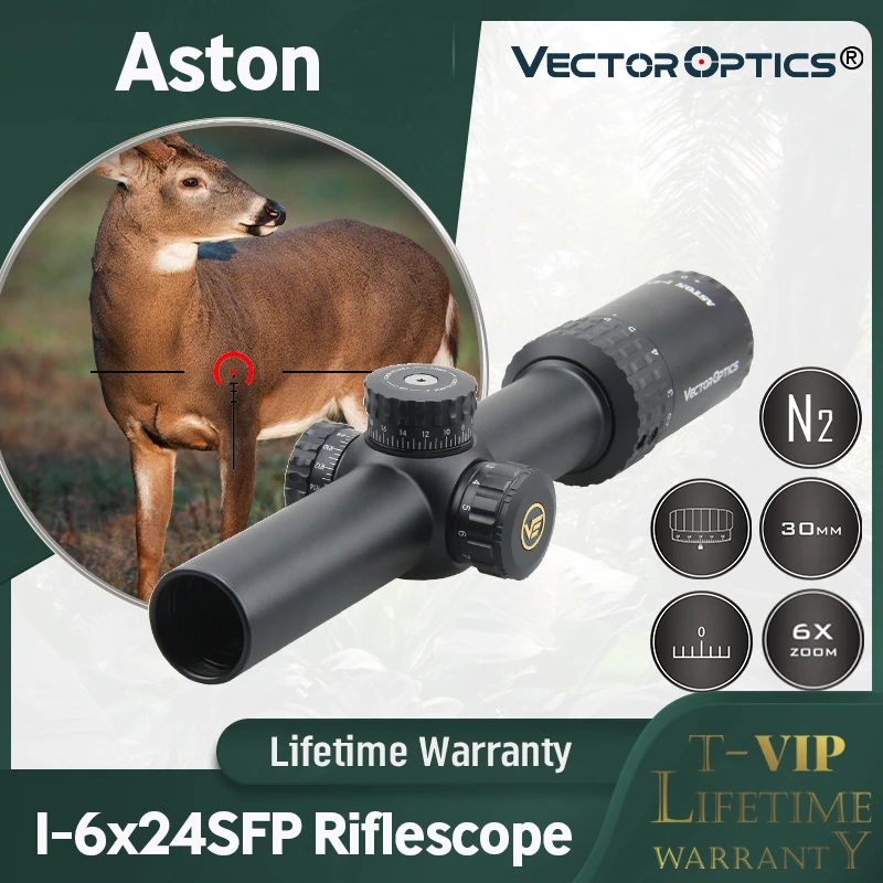 Vector Optics Aston 1 6x24 SFP Tactical Rifle Scope 30mm Monotube Life Time Warranty 1/2 MOA