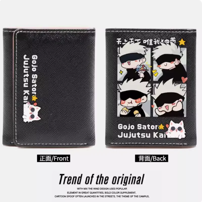 Jujutsu Kaisen Satoru Gojo Anime  Fashion Wallets PU Purse Card Holder Fold Hasp Money Bag Cosplay Gift B481