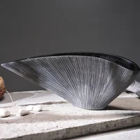 Creative Nordic style Resin vase modern abstract Fan-shaped vase Decoration crafts Home Decorations Dried flowers 2