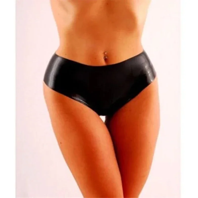 

Hot Handmade Latex Underwear Sexy Women Black Latex Rubber T-back Thong G-string Customize Underwear