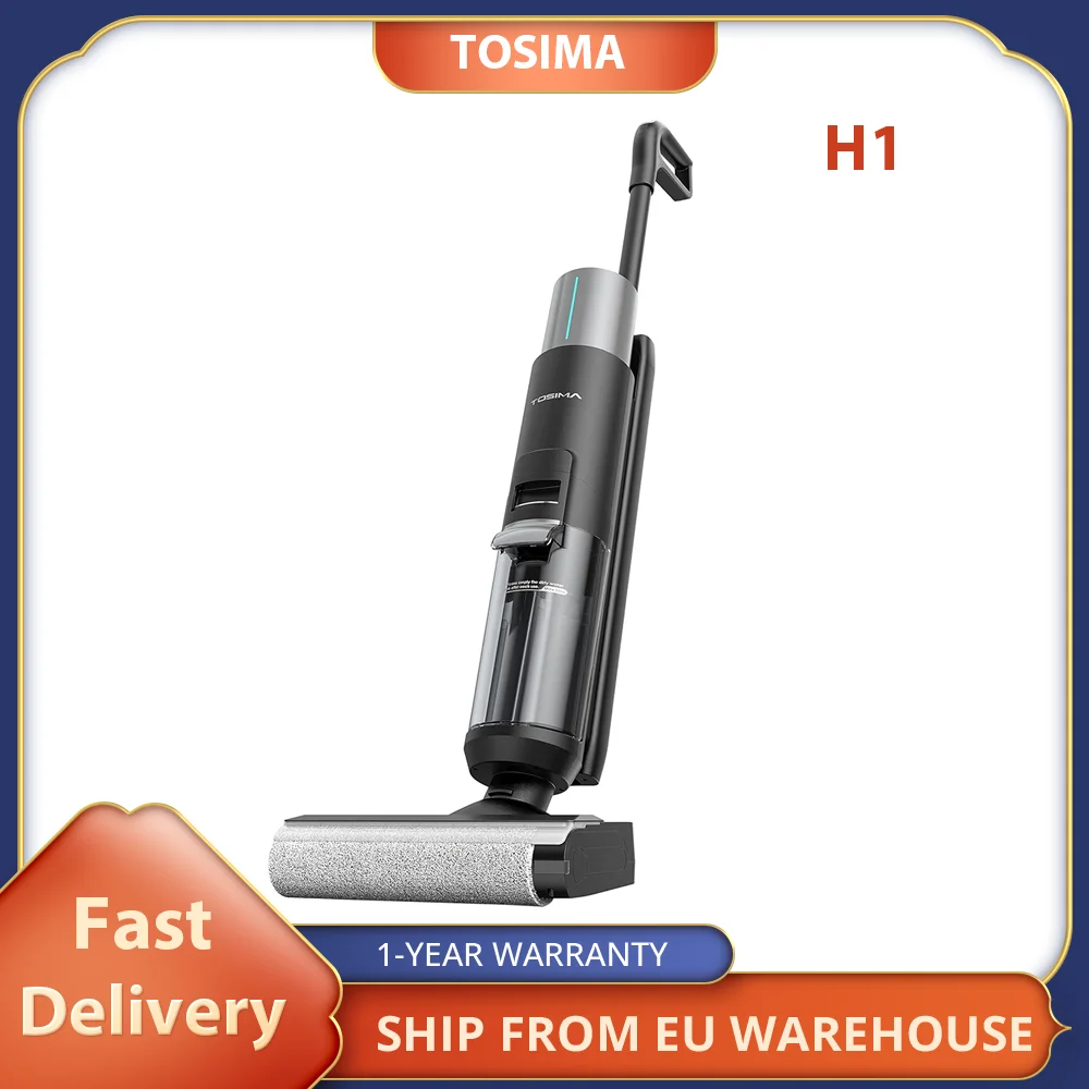 TOSIMA H1 Cordless Wet Dry Vaccum Cleaner, 4000mAh Battery, 860ml