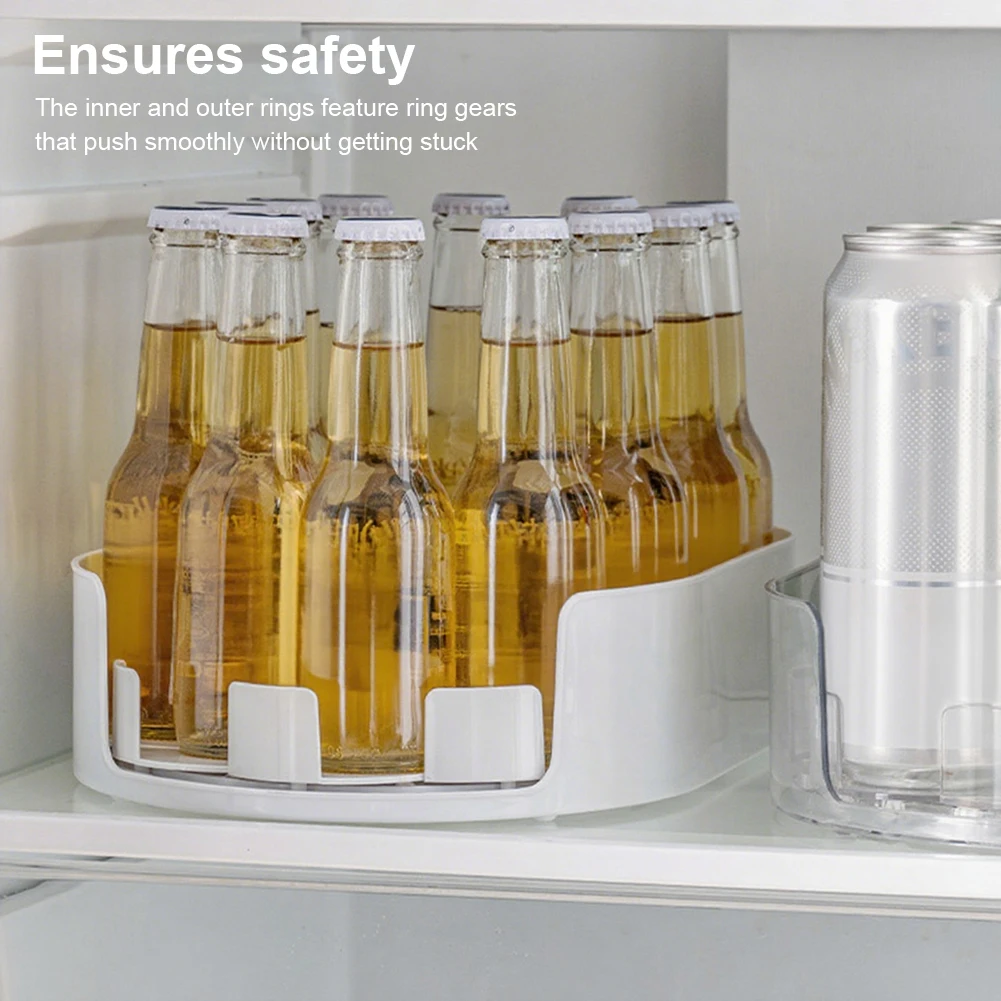 Kitchen Bottle Storage Rack for Bathroom Cabinet Fridge Vanity (Star White)