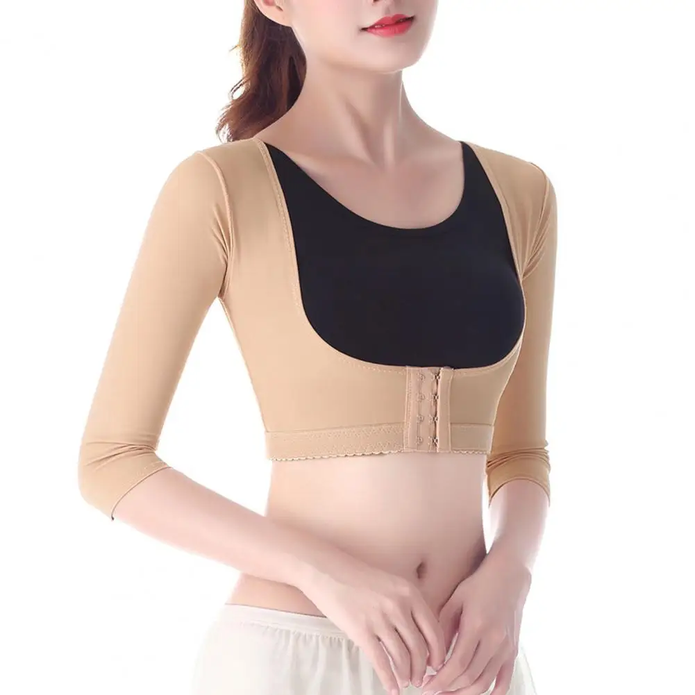 Shoulder Pulling Posture Corrector Women Tops Short Sleeve Bust Push Up Body Shaper Underwear Spinal Curvature Prevention Top body shaper