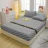 1 Simple Modern Letter Printed Matte Fitted Sheet, Bedroom Printed Bed Cover, Bedding (Excluding Pillowcases) 2