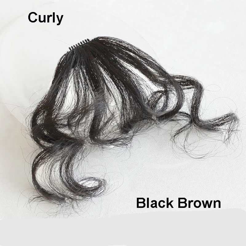 Sunslymei Curly Clip In Bangs Extension