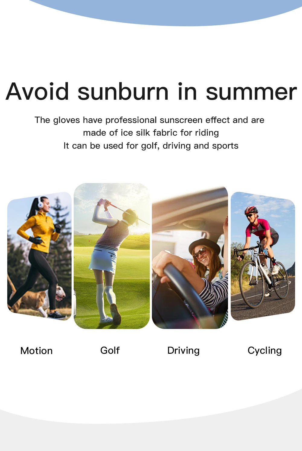 Women Mid Sunscreen Gloves Summer Spring Thin Elastic Anti UV Driving Gloves Slip Resistant Etiquette Gloves