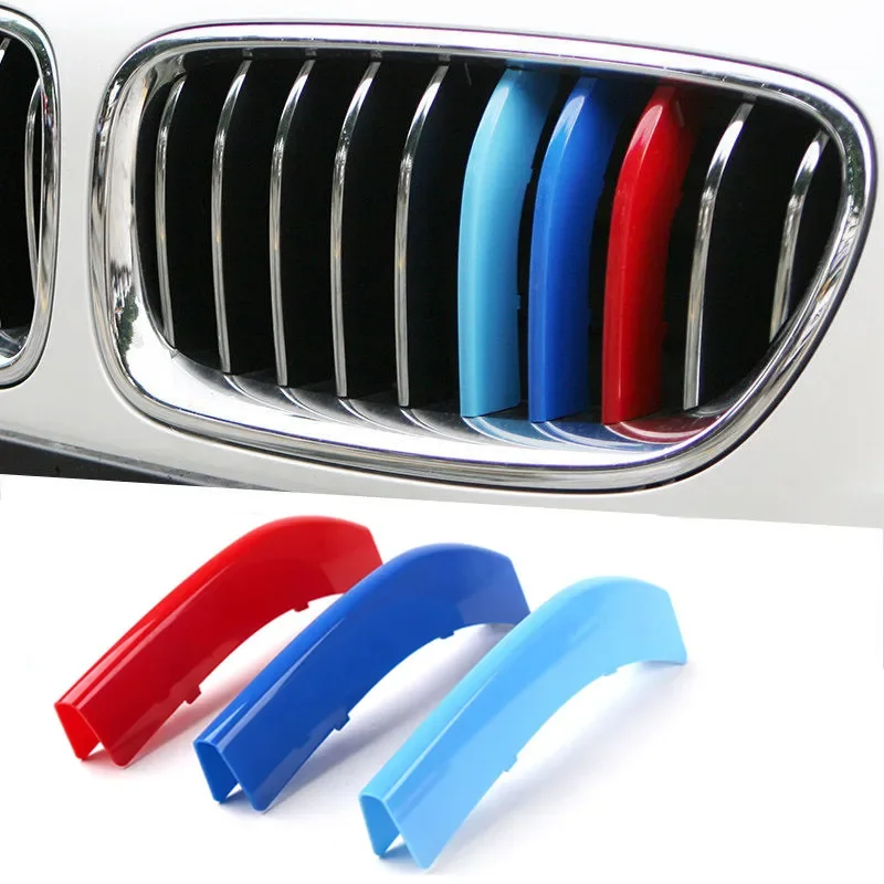 Lot De 3 Inserts De Calandre Avant De Voiture, Bandes De Garniture Couleur M Boucle Sport Clips De~p129700587