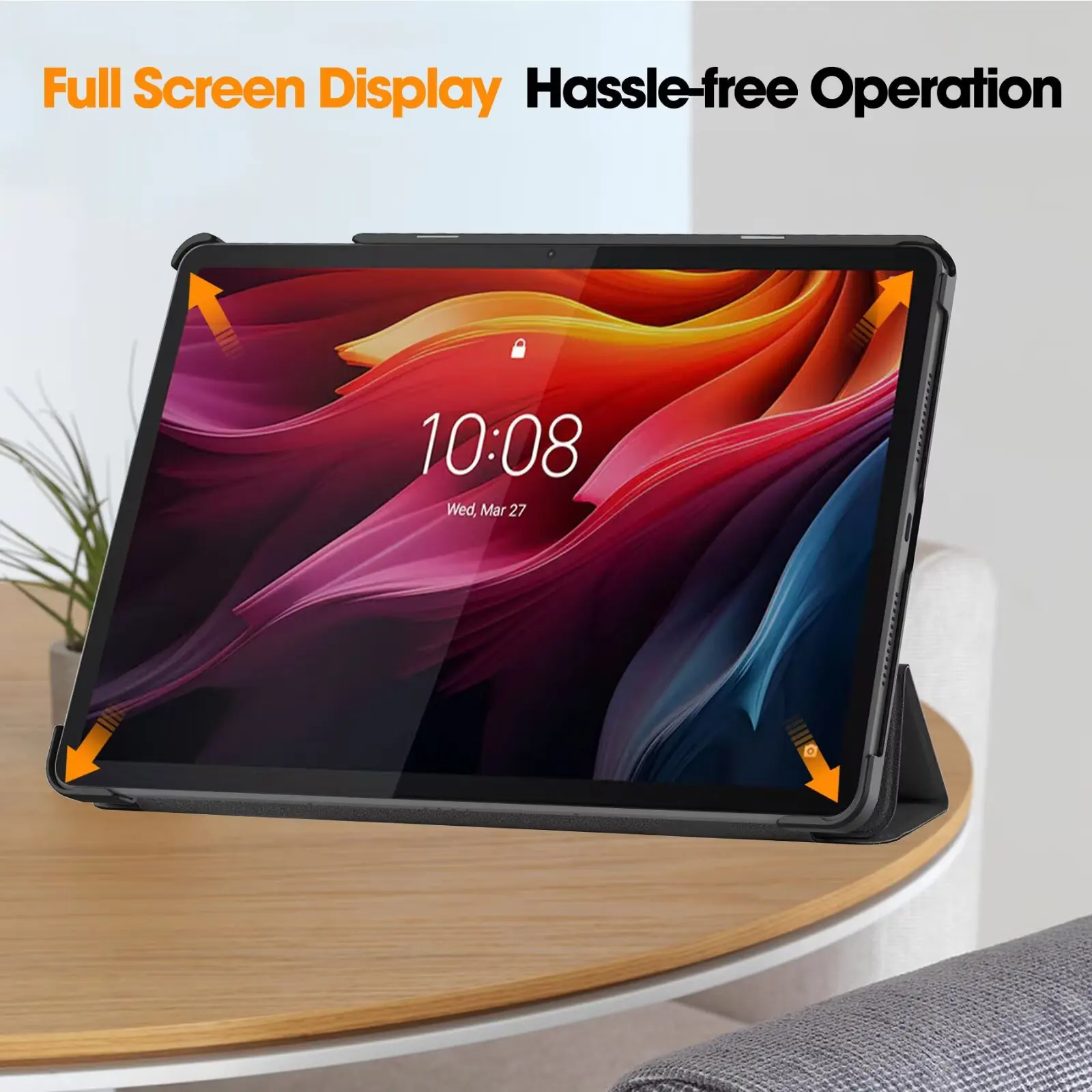 Slim Trifold Stand Cover with Hard Back Shell