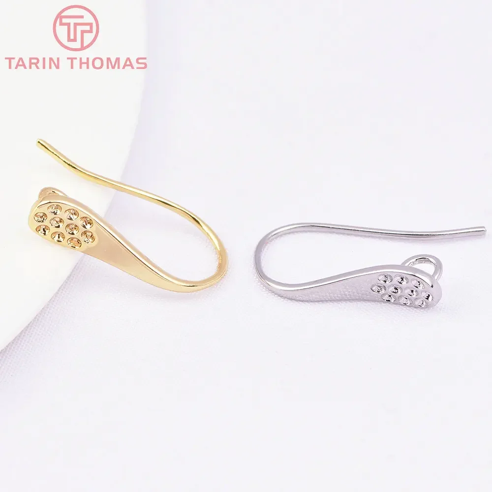 

(2026)10PCS 20MM 24K Gold Color Plated Brass Earrings Hooks High Quality Diy Jewelry Accessories
