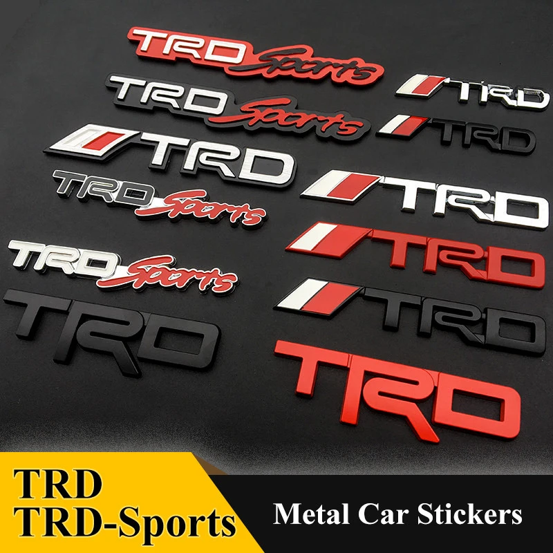 

3D Metal Trd Badge Car Logo Grill Emblem Decal Chrome Car Sticker Car Styling for COROLLA PREVIA Camry CROWN REIZ Accord City