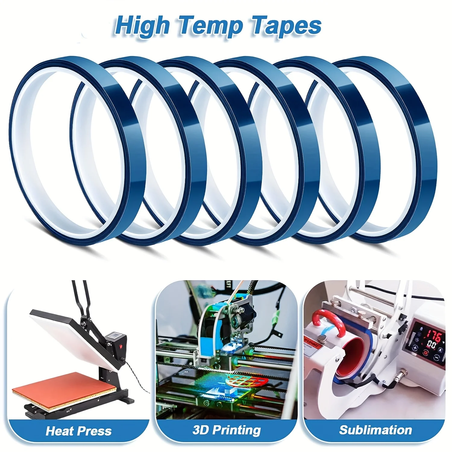 Heat Transfer Tape ZACUDA 4 Rolls Heat Tape For Sublimation, 108