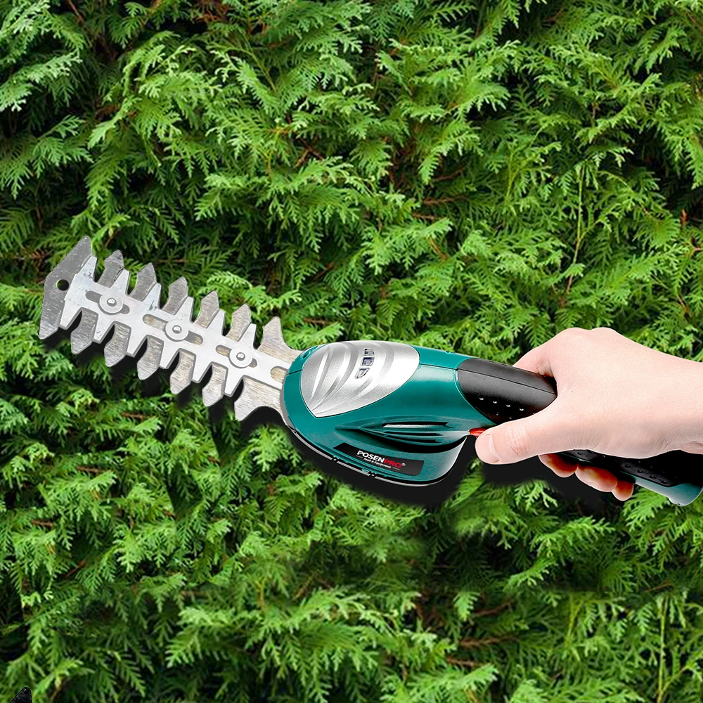 7.2V Pruning Shears 2in1 Cordless Grass Hedge Trimmer Battery Rechargeable Shear Hedger PGHT7.2 Cordless Garden Tool POSENPRO images - 6