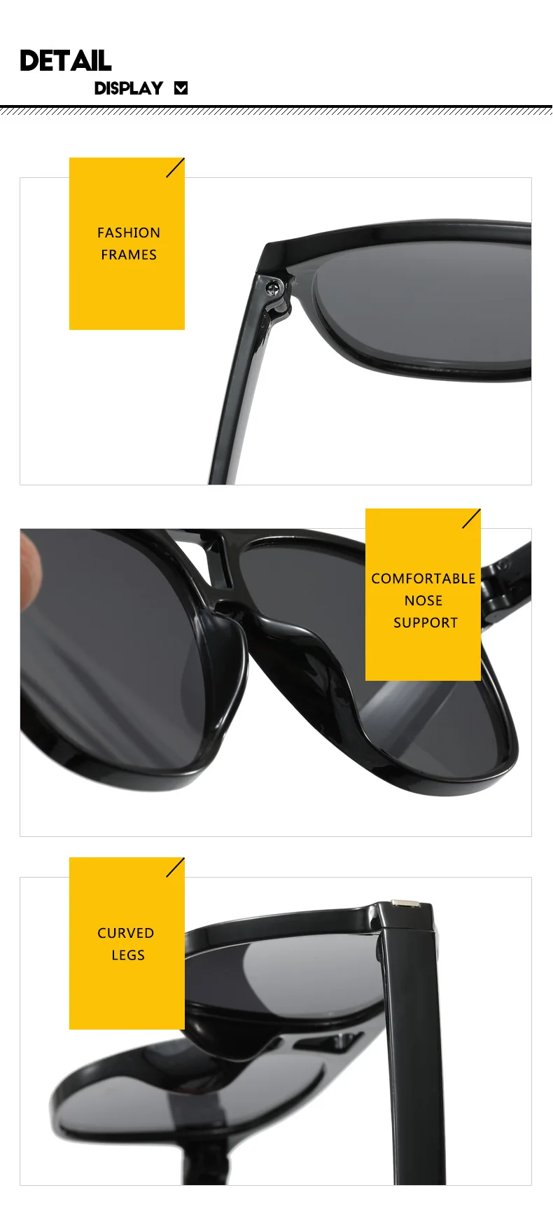 DOHOHDO Modische Übergroße Doppelbrücken-Piloten-Sonnenbrille für Herren Vintage Nieten Damen Blaue Trendige Punk-Sonnenbrille UV400-Schutz – Detail 18
