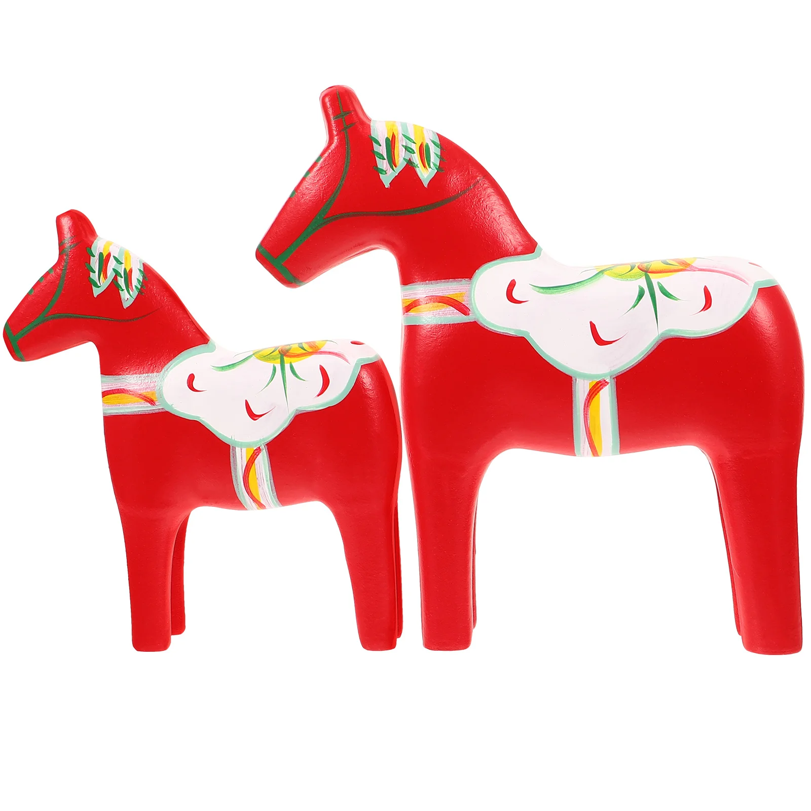 

Wooden Crafts Table Decoration Nordic Style Wooden Horse Ornament Delicate Hand Painted Horse Statue Desktop Horse Decor