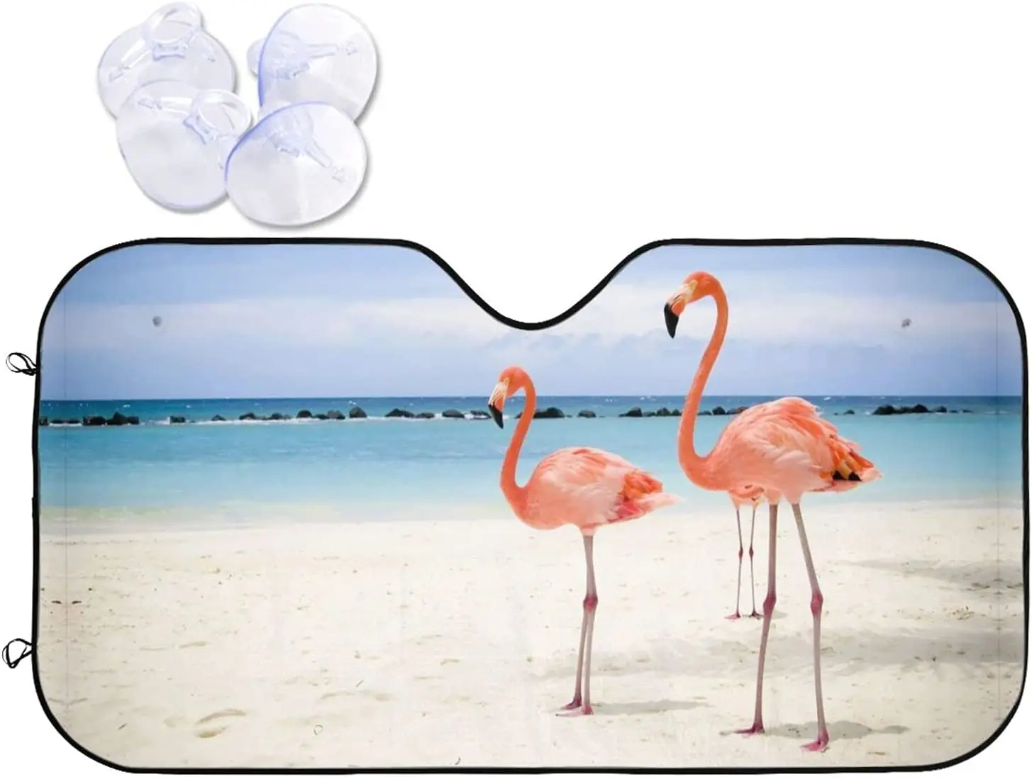 

Милые Фламинго пляжные летние солнцезащитные козырьки на лобовое стекло автомобильный солнцезащитный козырек для автомобиля грузовика SUV-блоки УФ-лучи Защита от солнца