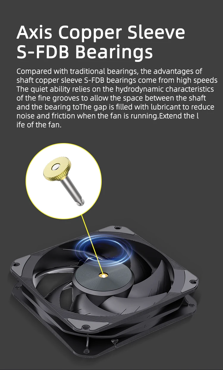 T20 120mm 4Pin PWM Silent Fan, High-Performance 2500RPM Low Noise Cooling Fans f
