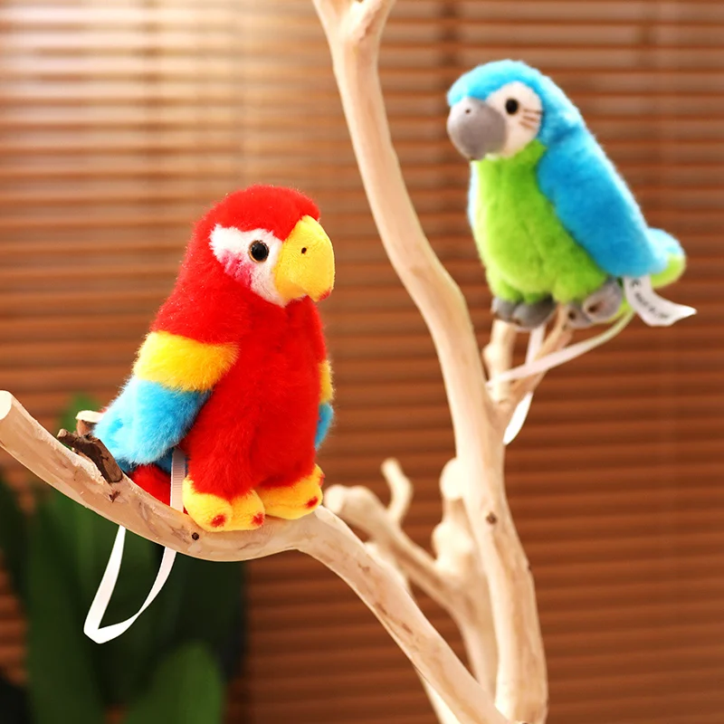 Cute Plush Parrot Toy with Magnet
