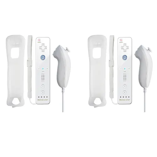 2 in 1 For Nintendo Wii Controller Set Optional Motion Plus Joystick Wireless Remote Gamepad with Silicone Case Video Game - Image 14