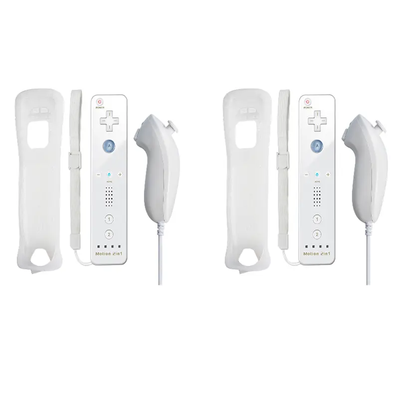 2 in 1 For Nintendo Wii Controller Set Optional Motion Plus Joystick Wireless Remote Gamepad with Silicone Case Video Game - Image 14