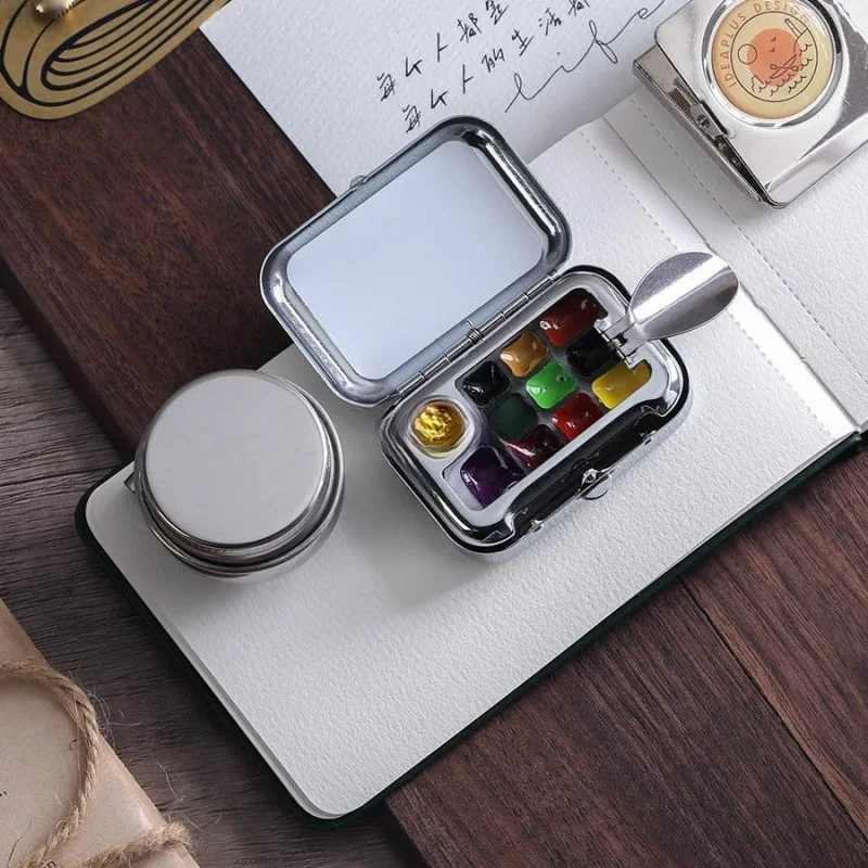 

Новая компактная портативная коробка для набросков, портативная прозрачная однотонная Акварельная коробка