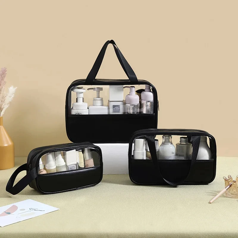 Borsa da toilette da viaggio in PVC trasparente per trucco