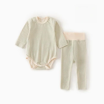 AYNIGIELL 0-18 أشهر الخريف الشتاء ملابس اخلية حرارية دعوى مجموعة ملابس الطفل الفتيان الفتيات بيجامة مجموعات طفل ملابس خاصة دافئة 4