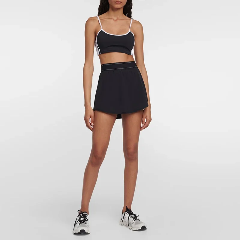 Sean Tsing&reg; Women Sport 2 Piece Sets Crop Tops + Skirts Golf Tennis Badminton Workout Athletic Traning Running Suits Clothes