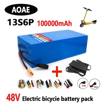 100% 18650 Batteria al litio originale 48V 100Ah 13s6p 48v 100000mAh 2000W Batterie per scooter motorizzate Citycoco costruite in 50A BMS