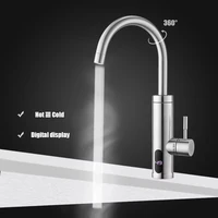 3000W chauffe-eau électrique salle de bains cuisine robinet chauffe-eau sans réservoir robinet électrique coulant avec affichage de la température 3