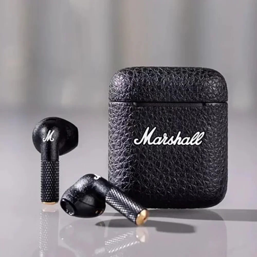 Marshall MINOR III Portable Wireless Headphones HIFI Sound Bluetooth Earphone with Charging Case Sport Semi-In-Ear Headphone