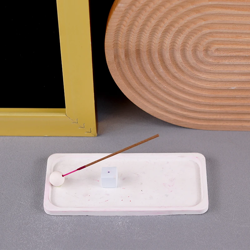 Description Picture 6 of item2PCS/Set Incense Tray Silicone Mold DIY Resin Plaster wood Coil Base Molds Handmade Incense Burner Dish Craft Making Home Decor