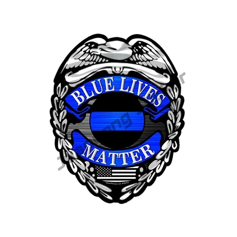 Distintivo Della Polizia Sottile Linea Blu Adesivo Usa Paraurti Vinile Decalcomania Lives Matter Car Styling Laptopa Ccessori Adesivi Creativi Kk10Cm