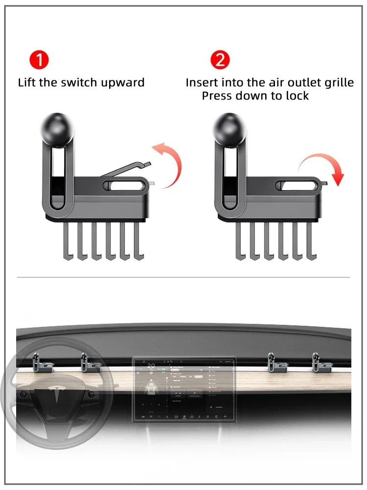 Luxury Trim Mag Fast Charger with Airflow Mount and Nav-Charge Dual