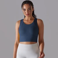 Nylon Sexy Women's Sports Bra Top Women Tight Elastic Gym Sport Yoga Bras Crop Top Yoga Clothes Stretch Women Sports Underwear - Image 6
