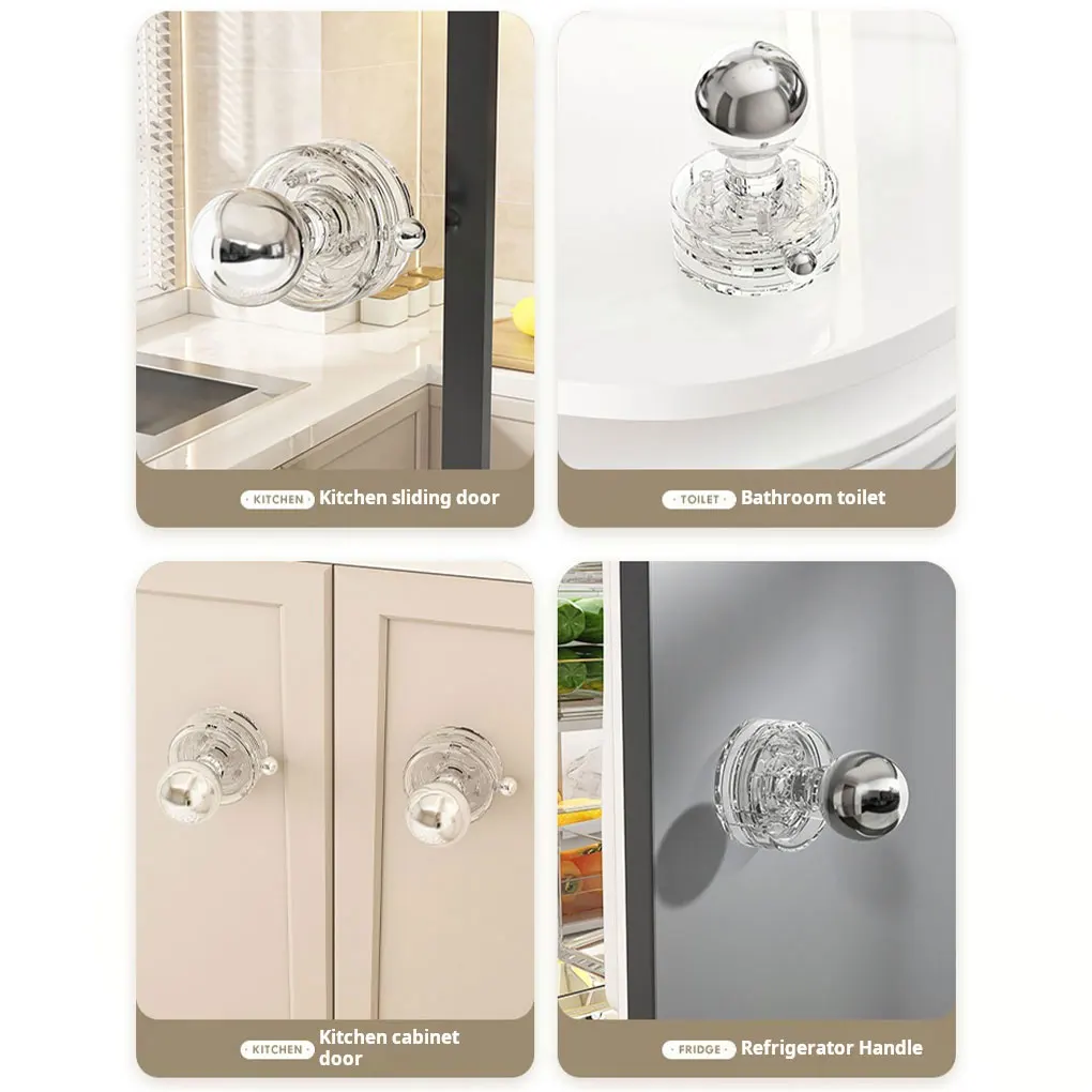 Transparent Suction Cup Grab Bar