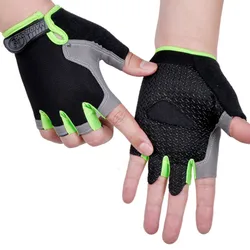 Unisex Breathable Non-Slip Gym & Cycling Gloves - S (Green)