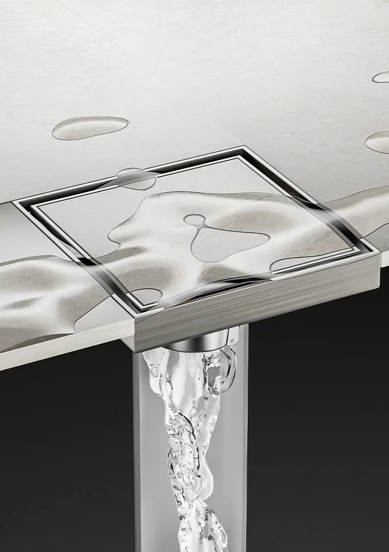 Description Picture 5 of itemInvisible floor drain with tiles in the bathroom, 304 stainless steel deodorant floor drain