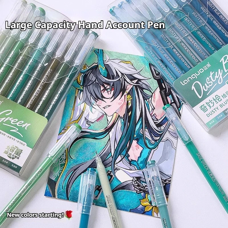 Gel Pens 105Color Hand Account Languo Morandi Retro Pen Large-Capacity Color Handbook For Student Painting Graffiti Writting