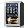 20 Bottle Wine Fridge Cooler 38-65℉ Glass Door Under Counter Freestanding Eco-friendly -Free Wine Refrigerator Dual Design Dorm 1