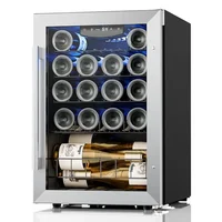20 Bottle Wine Fridge Cooler 38-65℉ Glass Door Under Counter Freestanding Eco-friendly -Free Wine Refrigerator Dual Design Dorm 1