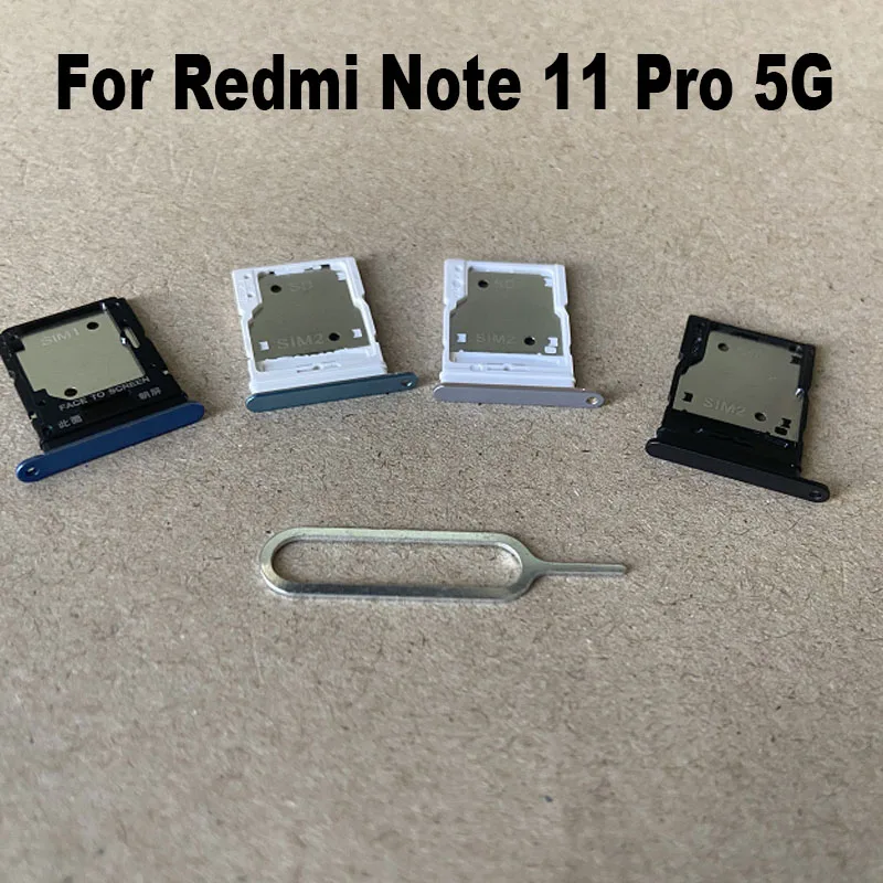 New For Xiaomi Redmi Note 11 PRO 5G Sim Card Tray Slot Holder Socket Adapter Connector Repair Parts