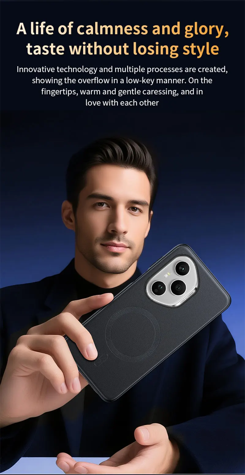 Für Honor 400 Pro Fall Magnetische Leder Schild Abdeckung Für Honor 400 Pro Hohe Qualität Anti-Fingerprint Nicht-Slip PC + TPU – Detail 12