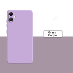 Enhanced Liquid Silicone Soft Back Phone Case with Original Design - Basic Edition for Samsung A06 (Grass Purple)