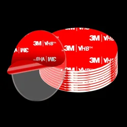 High - Strength Transparent Acrylic Adhesive Tape - Residue - Free & Heat Resistant (Round - 50mm - 10pcs)